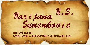 Marijana Šumenković vizit kartica